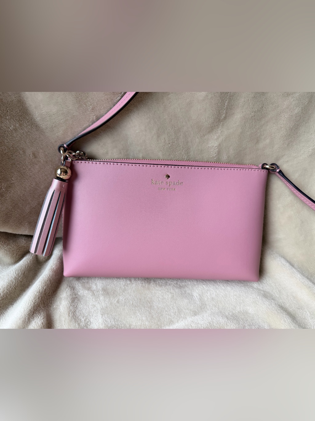 Kate Spade Ivy Street Amy - Leather Crossbody With Tassel (Pink)